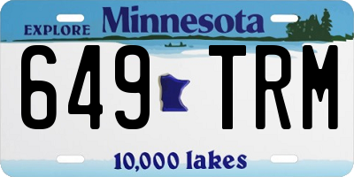 MN license plate 649TRM