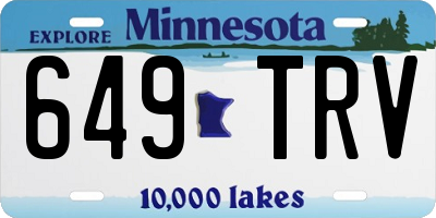 MN license plate 649TRV