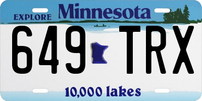 MN license plate 649TRX