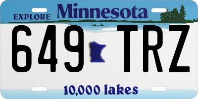 MN license plate 649TRZ