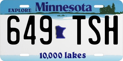 MN license plate 649TSH