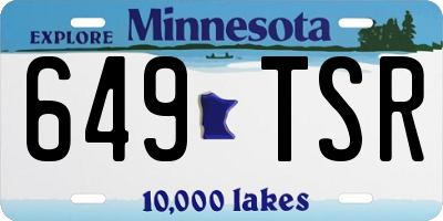 MN license plate 649TSR