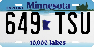 MN license plate 649TSU
