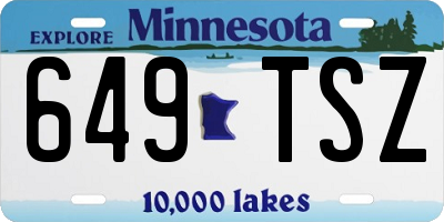 MN license plate 649TSZ