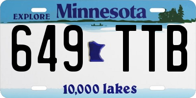 MN license plate 649TTB