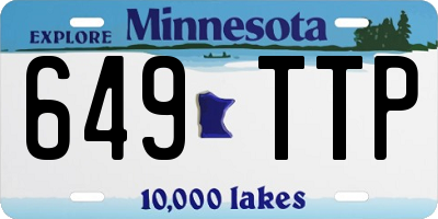 MN license plate 649TTP
