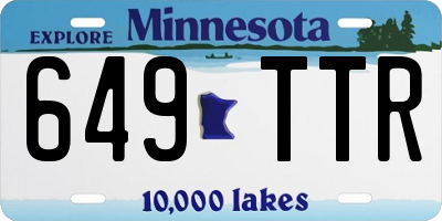 MN license plate 649TTR
