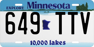 MN license plate 649TTV