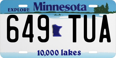 MN license plate 649TUA