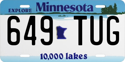 MN license plate 649TUG