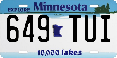 MN license plate 649TUI