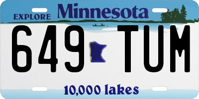 MN license plate 649TUM