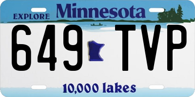 MN license plate 649TVP