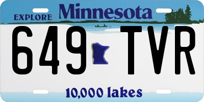 MN license plate 649TVR