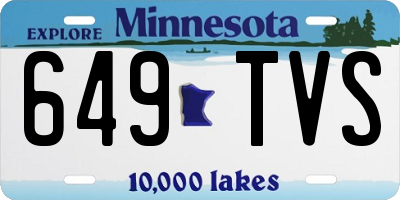 MN license plate 649TVS