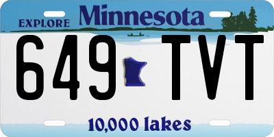 MN license plate 649TVT
