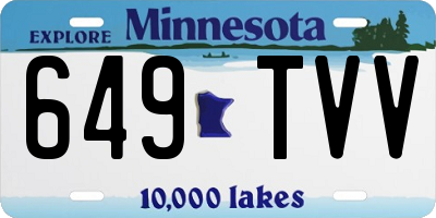 MN license plate 649TVV