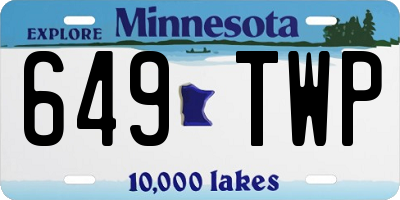 MN license plate 649TWP