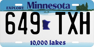 MN license plate 649TXH