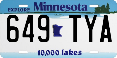 MN license plate 649TYA