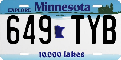 MN license plate 649TYB