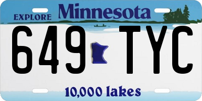 MN license plate 649TYC