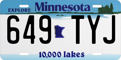 MN license plate 649TYJ