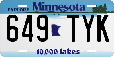 MN license plate 649TYK