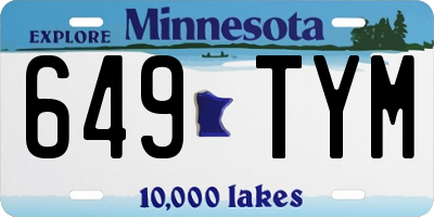 MN license plate 649TYM
