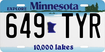 MN license plate 649TYR