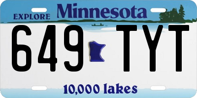 MN license plate 649TYT