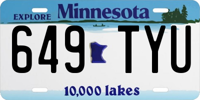 MN license plate 649TYU
