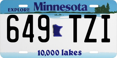 MN license plate 649TZI