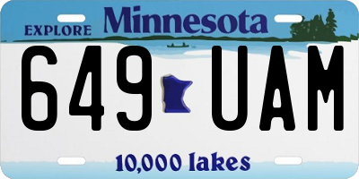 MN license plate 649UAM