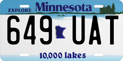 MN license plate 649UAT