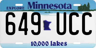 MN license plate 649UCC