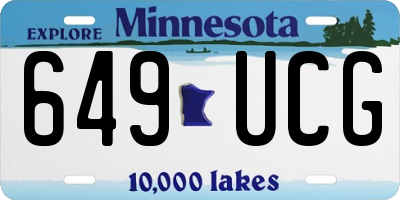 MN license plate 649UCG