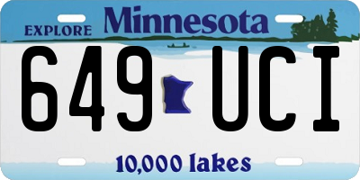 MN license plate 649UCI