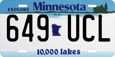 MN license plate 649UCL