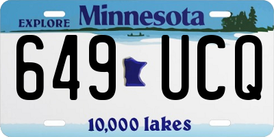 MN license plate 649UCQ