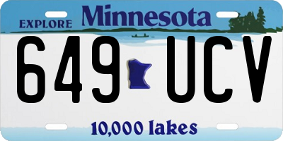 MN license plate 649UCV