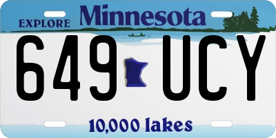MN license plate 649UCY