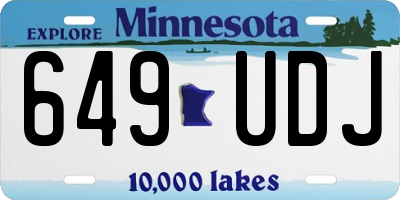 MN license plate 649UDJ