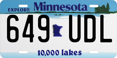 MN license plate 649UDL