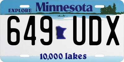 MN license plate 649UDX