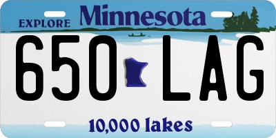 MN license plate 650LAG