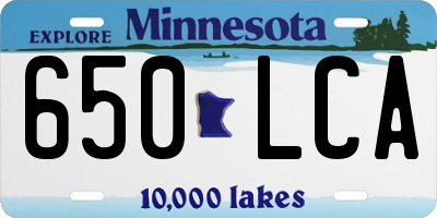 MN license plate 650LCA