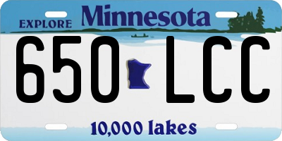 MN license plate 650LCC