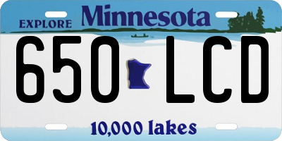 MN license plate 650LCD