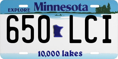 MN license plate 650LCI